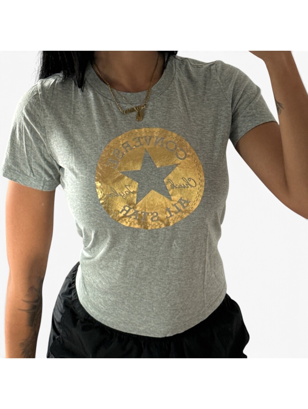 Converse Chuck Taylor All Star Gold Foil Graphic Tee Size M
